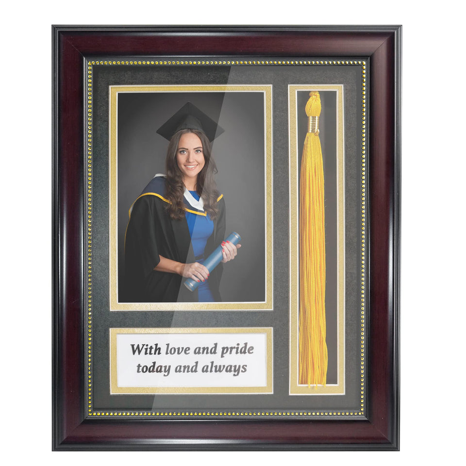 GraduationMall graduation photo shadow box frame with tassel holder keeps 5x7 memories neatly displayed
