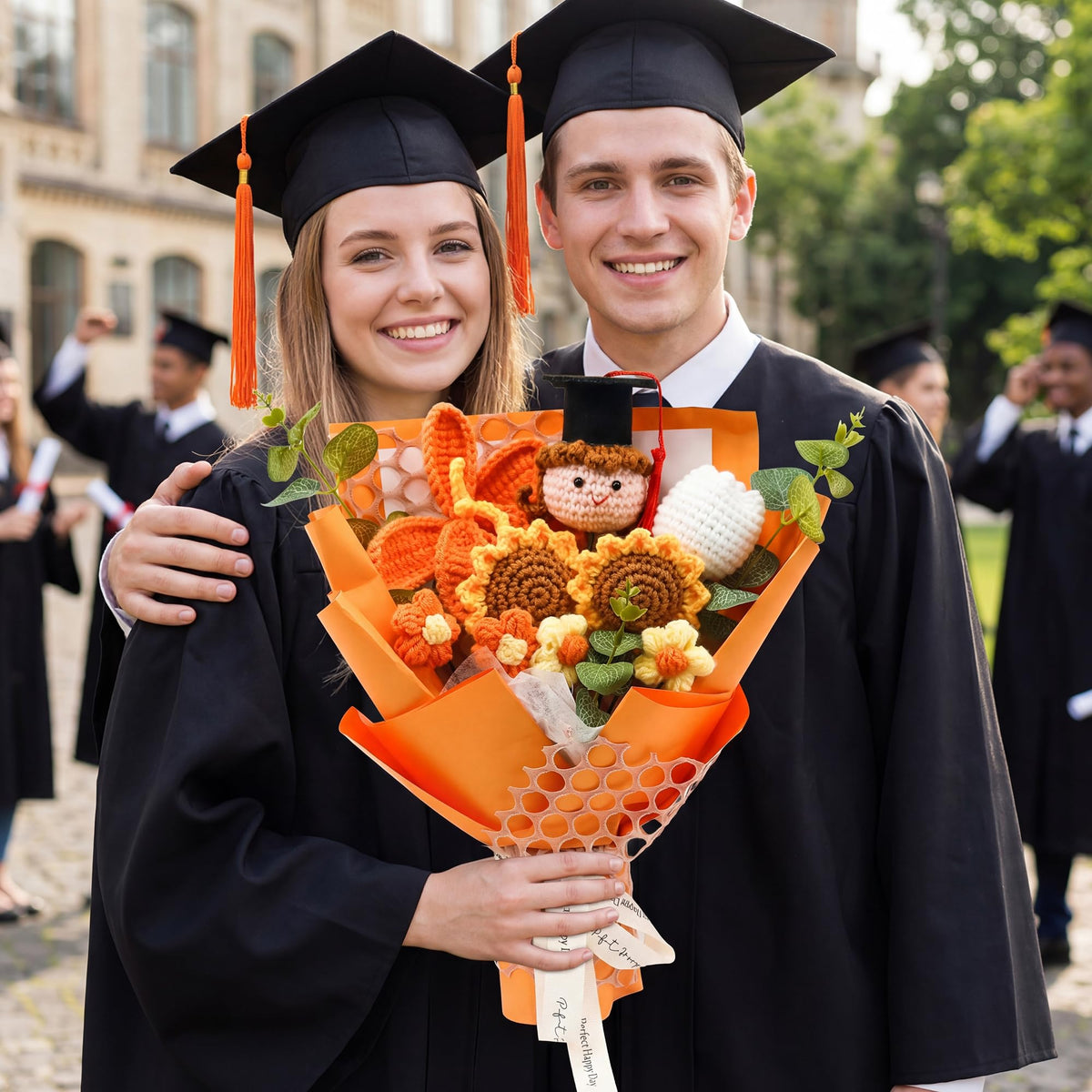 GraduationMall handmade bouquet in a dorm decor setting adds cheerful lasting charm.