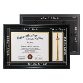 GraduationMall real glass front enhances certificate clarity and presentation