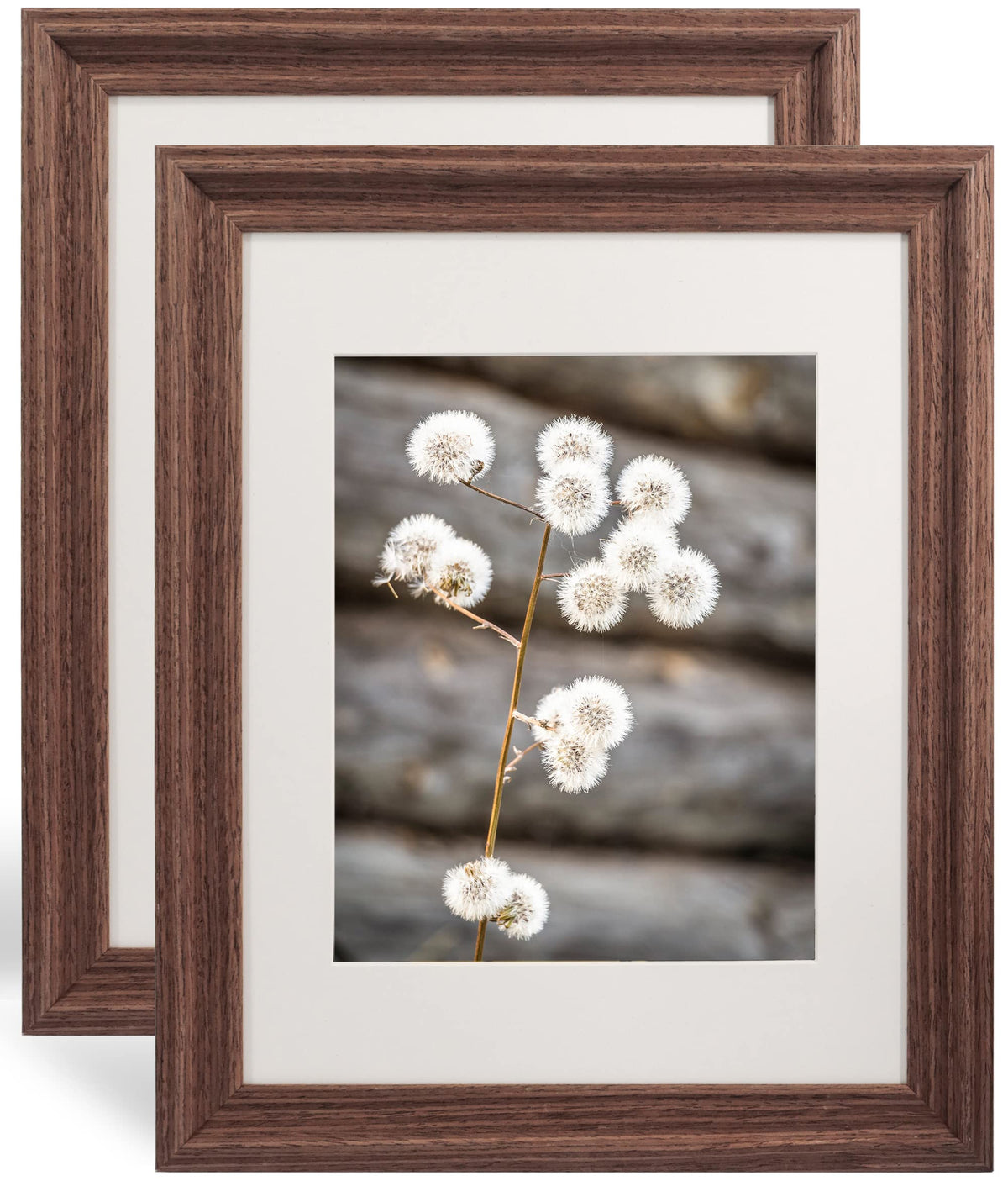 GraduationMall rustic brown wooden frame 8x10 with mat for displaying cherished memories.