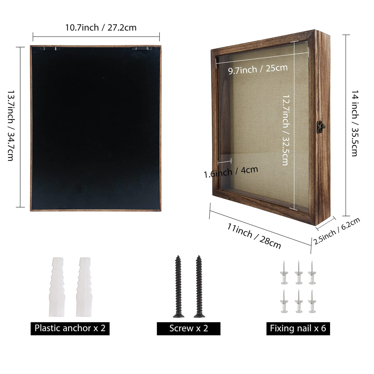 Table easel display setup of GraduationMall shadow box frame.