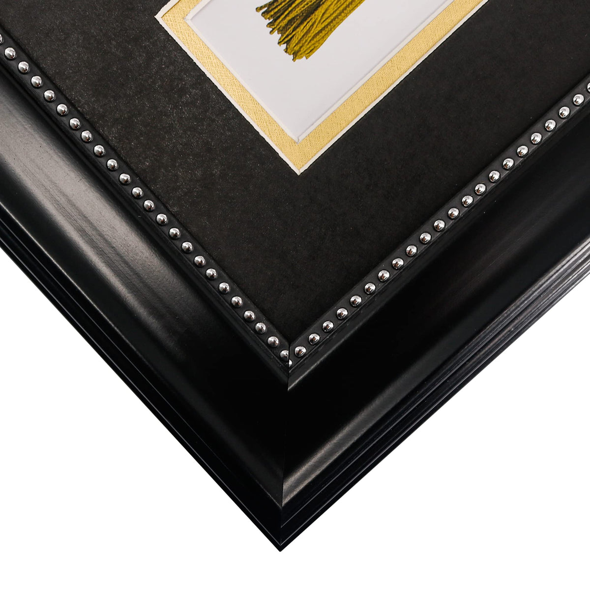 Beaded accent detail on GraduationMall frame adds refined charm for diplomas.