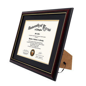 GraduationMall solid wood frame with cherry finish adds warmth