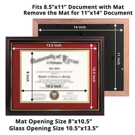 GraduationMall tempered glass protects certificates from dust and scratches