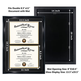 Tempered glass protects diplomas in a GraduationMall frame from dust and moisture.