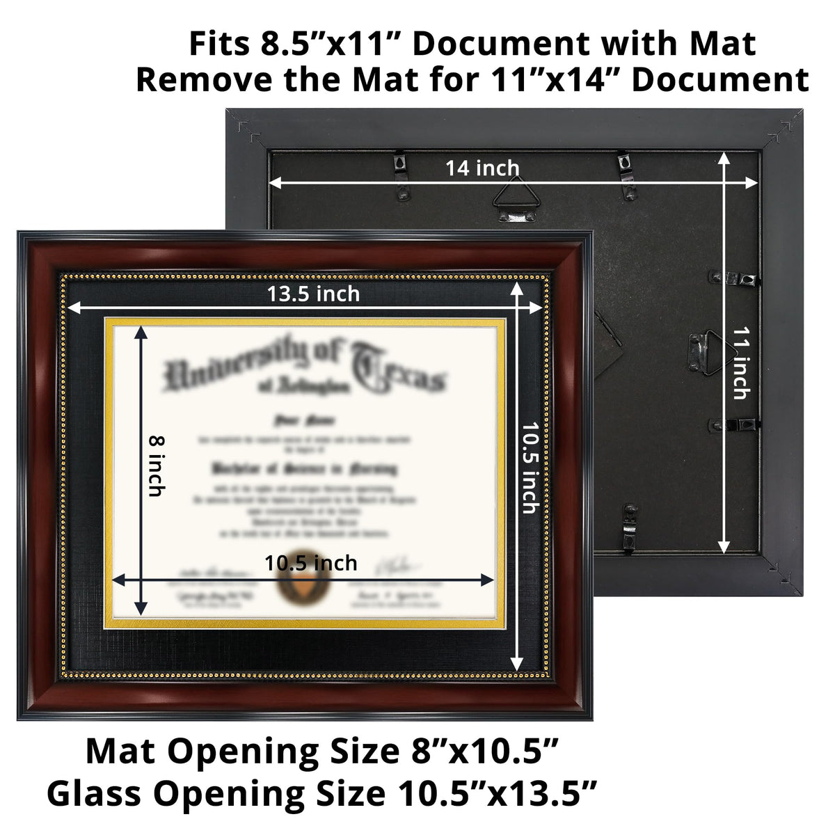 GraduationMall wall display horizontal mounting for versatile placement.