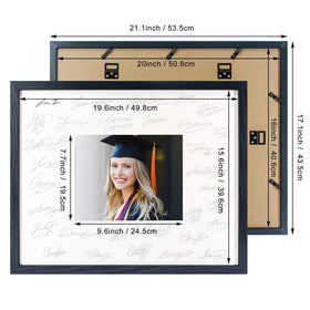 GraduationMall frame includes wall-hanging hardware for easy setup.