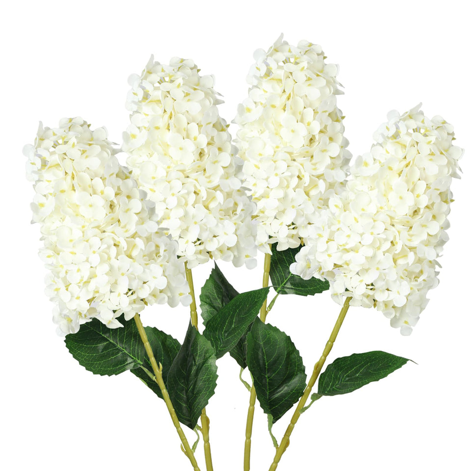 GrainBuds white hydrangea heads for elegant centerpieces.