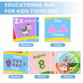 GRAMBET colorful educational rug brightens playrooms while encouraging early literacy and exploration