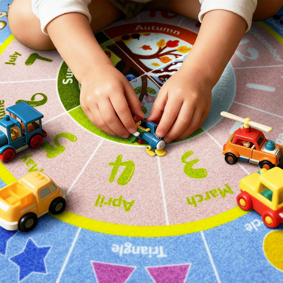 GRAMBET nursery and bedroom rug suitable for play areas and learning corners