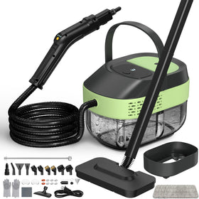 Granarbol 14-in-1 steam mop on hardwood floors for chemical-free cleaning