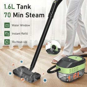 Granarbol handheld steamer with attachments for versatile surface cleaning