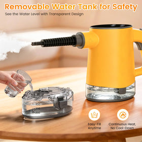 Granarbol steam cleaner with 450mL tank for long sessions.