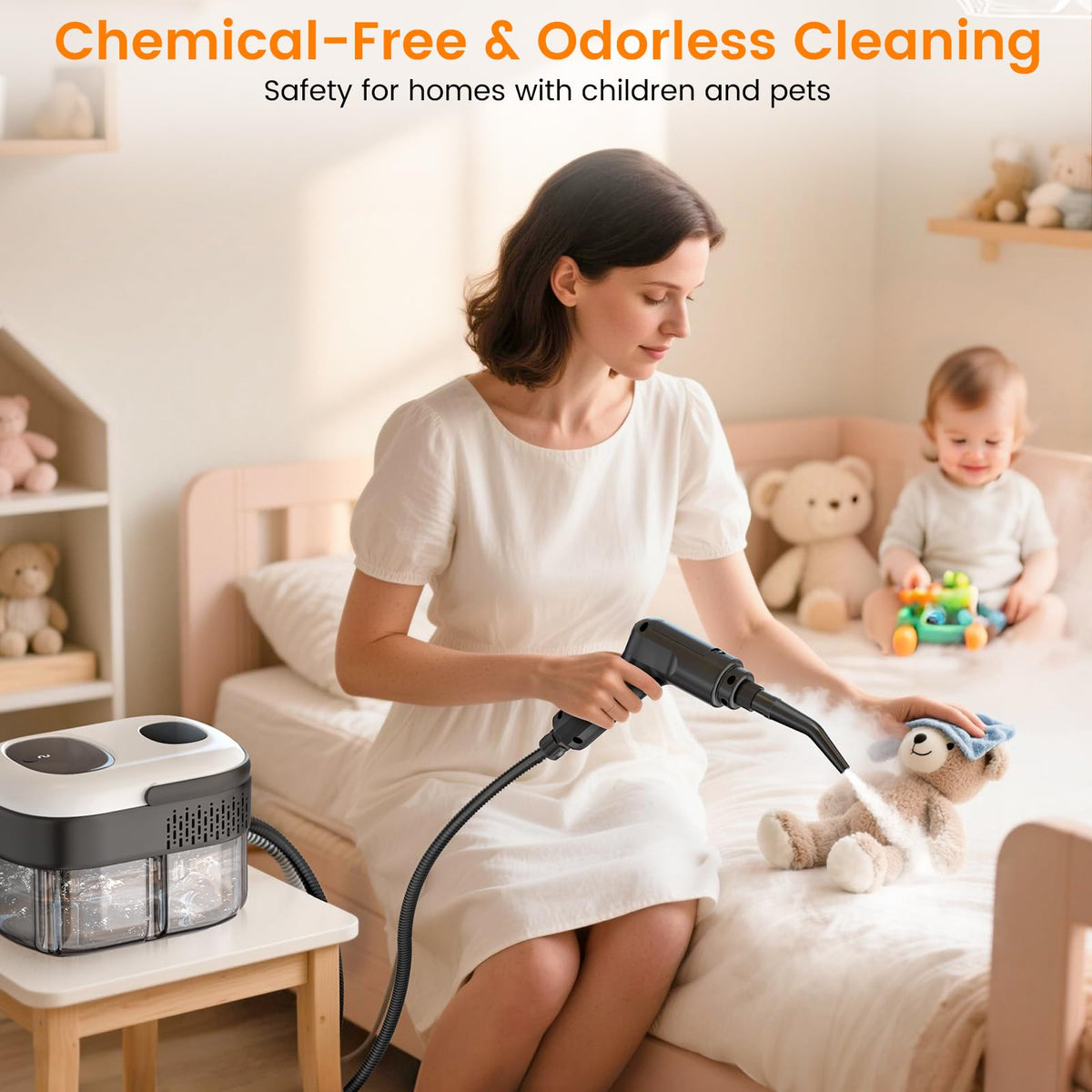 Granarbol all-surface steam cleaner cleaning kitchen and living areas