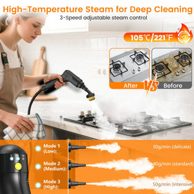 Granarbol steam cleaner delivering chemical-free cleaning with water steam