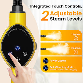 Granarbol steam cleaner offers up to 30 minutes of continuous steam.