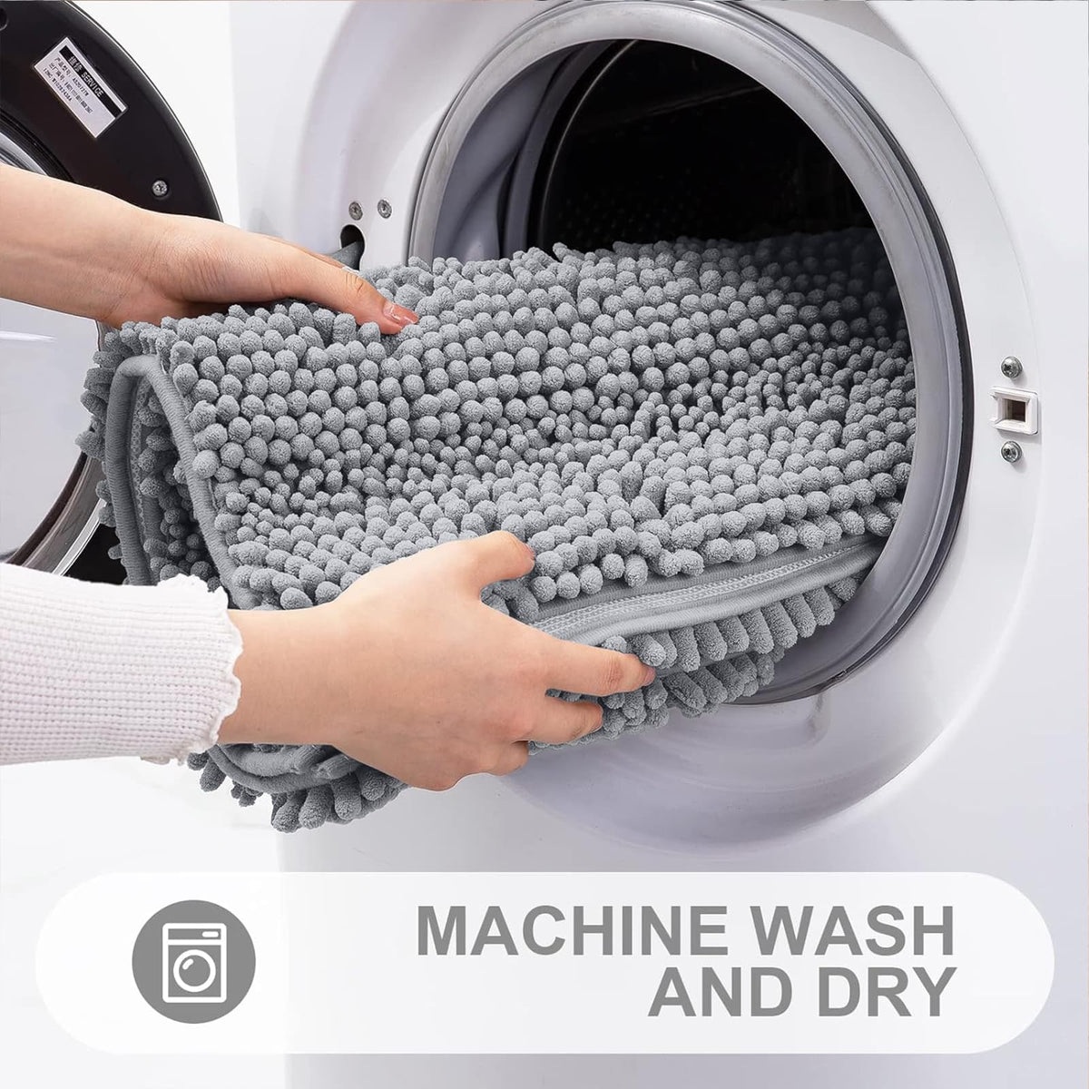 Grandaily machine-washable bath rug simplifies cleaning and care