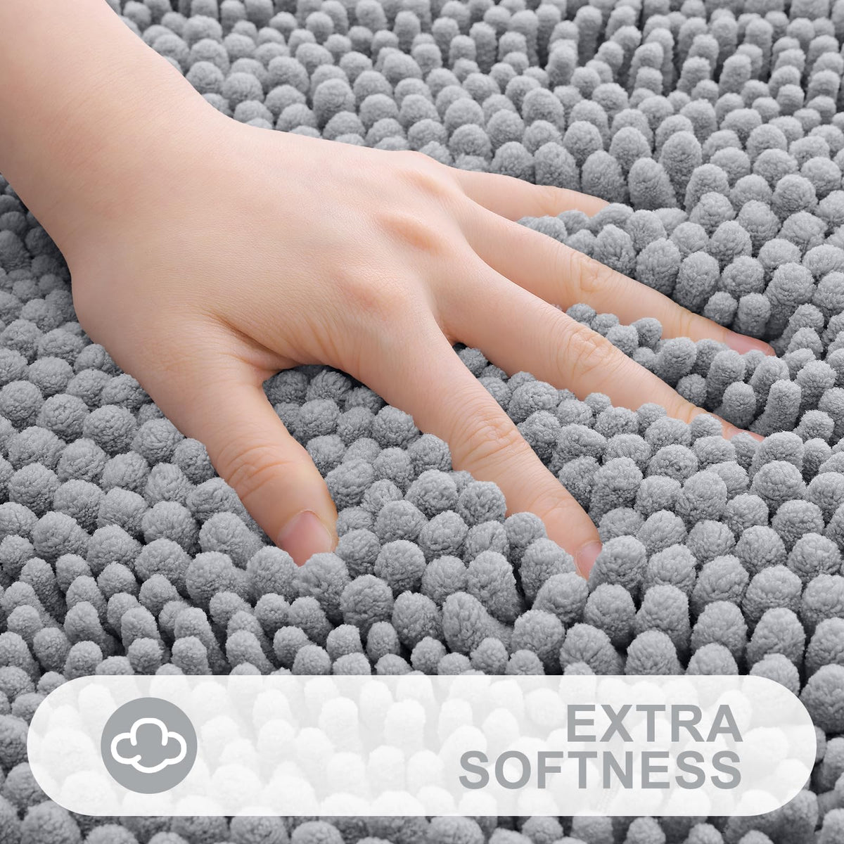 Grandaily ultra-plush shaggy bath rug dries fast after showers