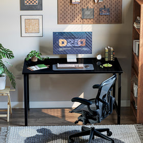 Grandder small office desk side view highlights clean lines and stable surface.