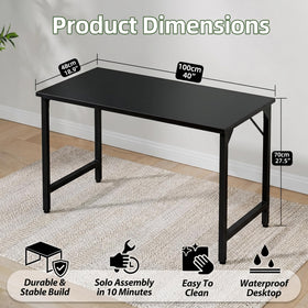 Grandder small office desk top view reveals a spacious 40-inch workspace.