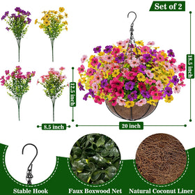 Grandeal hanging baskets ready to assemble for two lush baskets