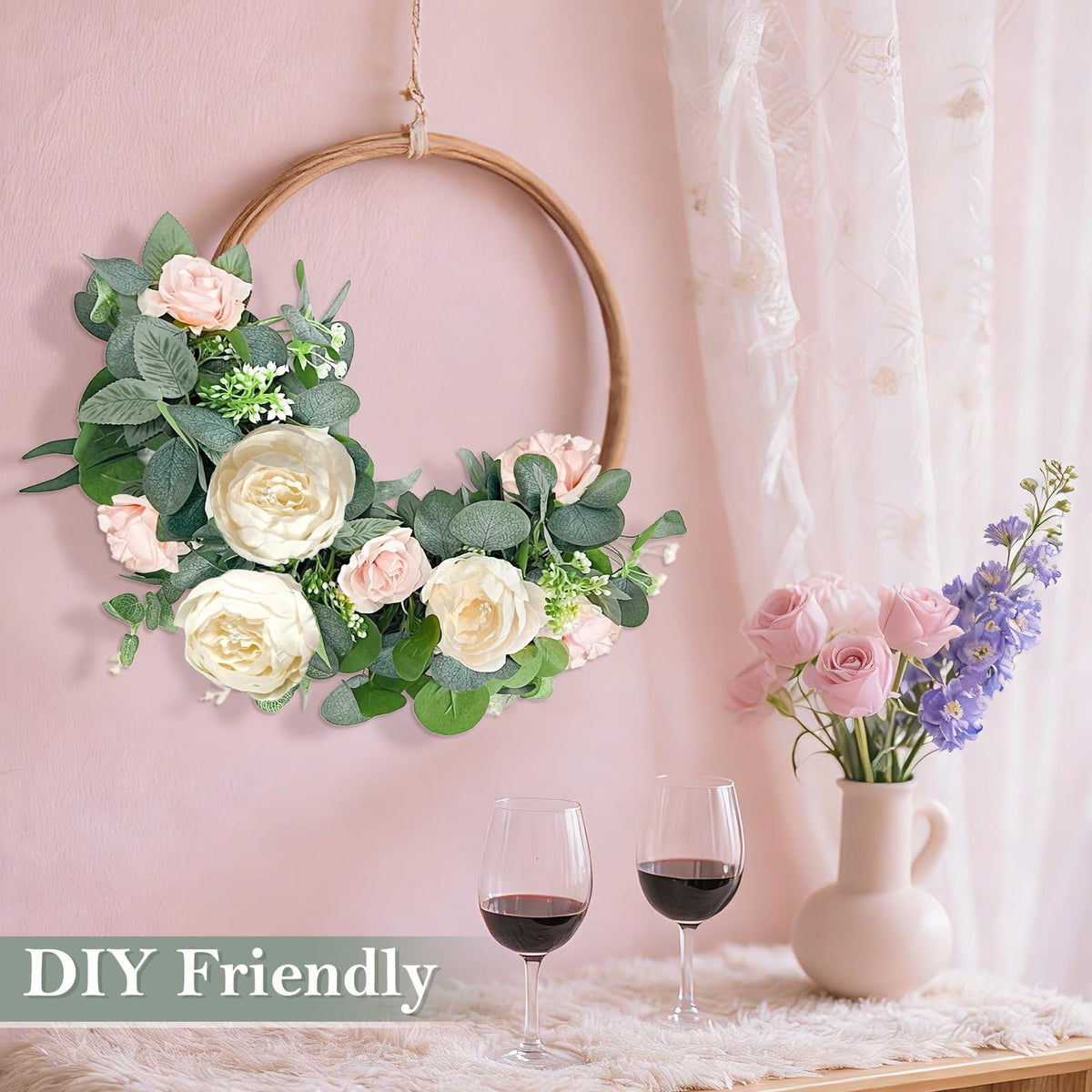 Grandeal garland styled with lights for festive ambiance