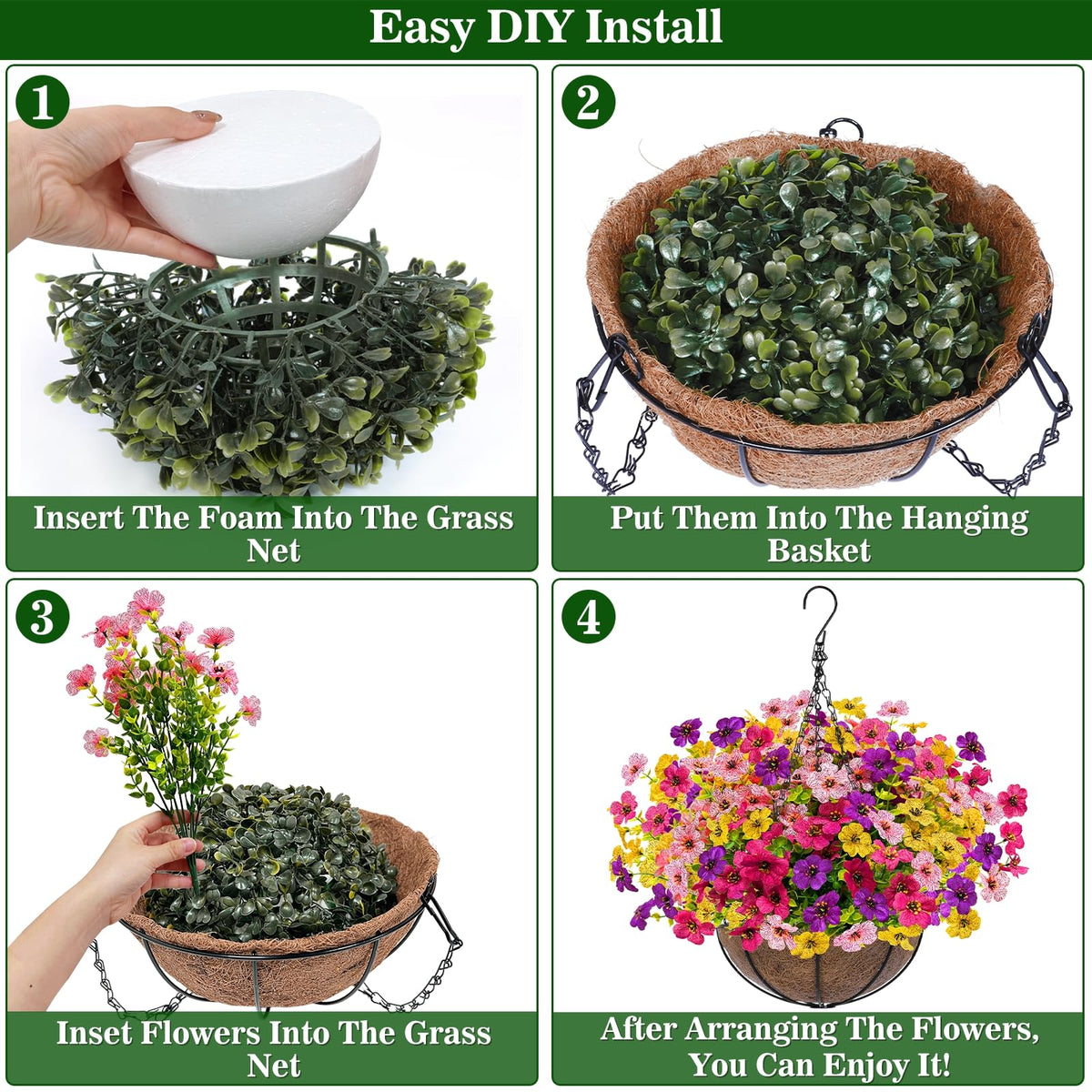 Grandeal weatherproof planters require no watering for maintenance-free displays