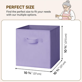 GRANNY SAYS 11in cube storage bin, purple gradient on shelf for neat display
