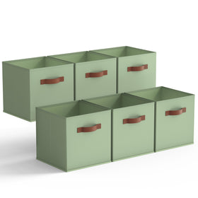 GRANNY SAYS 11-inch cube storage bin folded flat for space-saving organization.