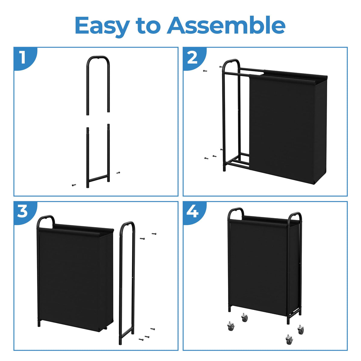 GRANNY SAYS 80L slim hamper bedroom corner, tidy storage on demand