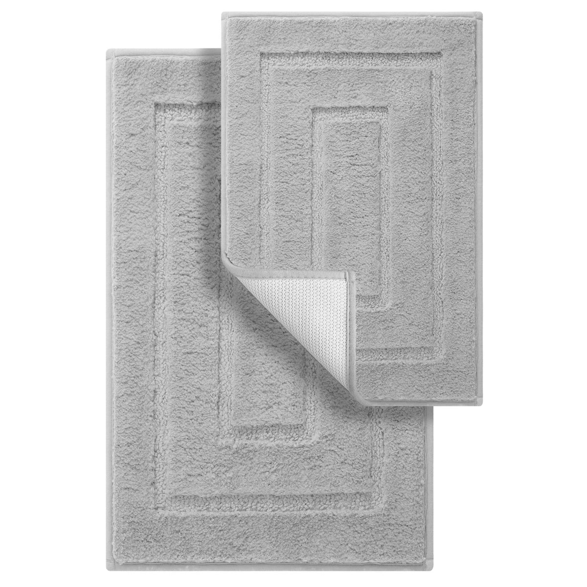 GRANNY SAYS bath rug 2-piece gray 20x32 plush pile for warm feet