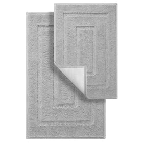 GRANNY SAYS bath rug 2-piece gray 20x32 plush pile for warm feet