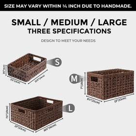 GRANNY SAYS decorative wicker basket with hand-knitted texture enhances any room.