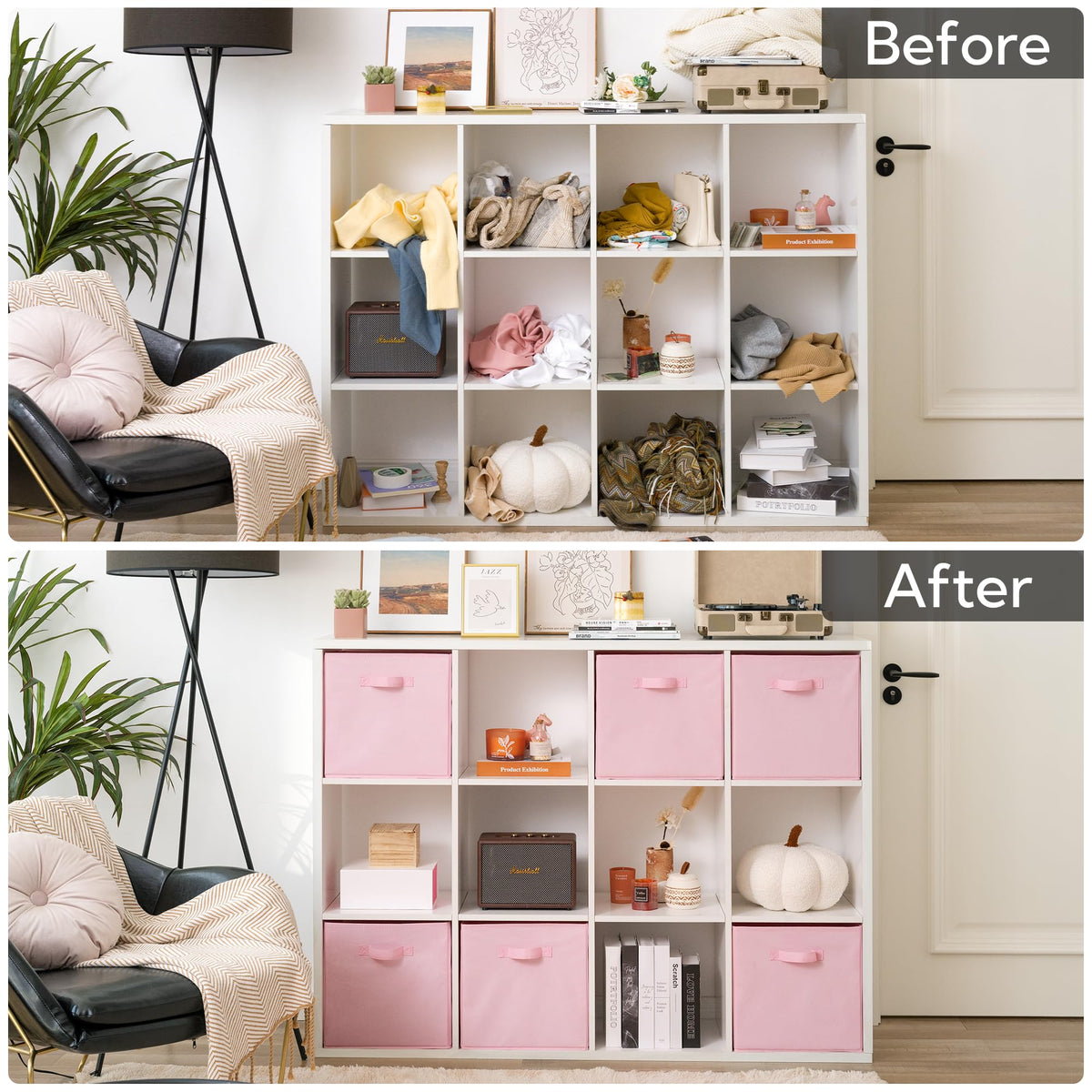 GRANNY SAYS pink cube storage contents organized neatly