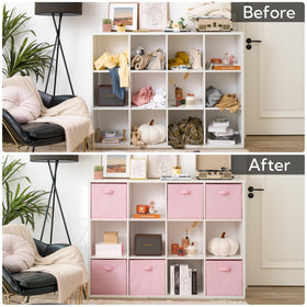 GRANNY SAYS pink cube storage contents organized neatly