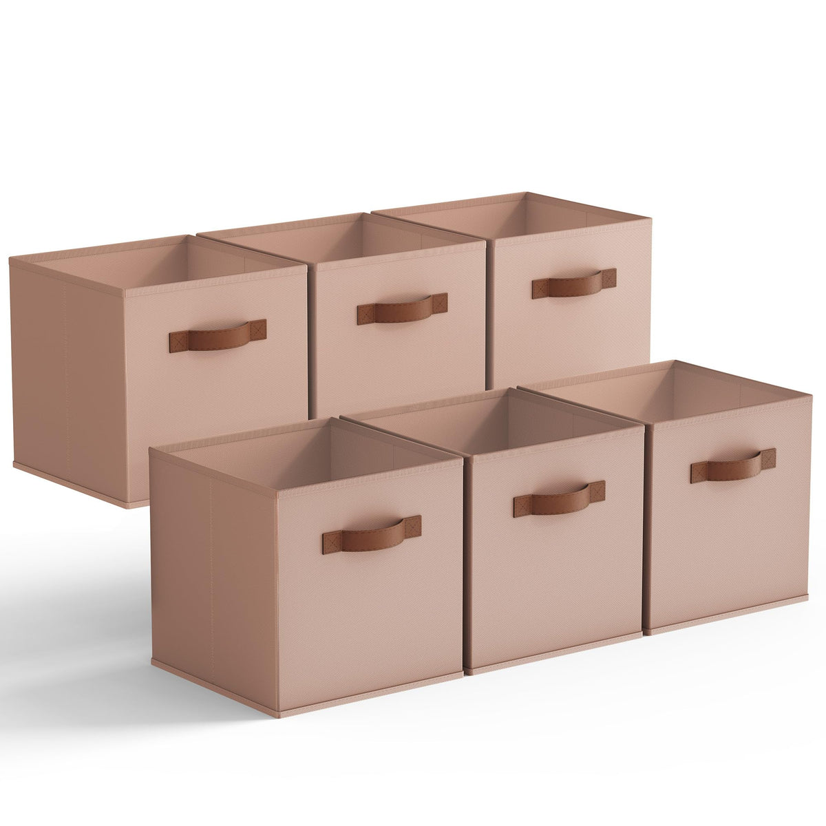 GRANNY SAYS cube storage bin 11-inch dusty pink on shelf keeps toys organized.