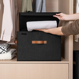 GRANNY SAYS decorative storage boxes faux linen highlight stylish organization in living spaces