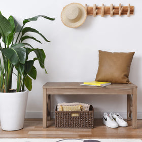 GRANNY SAYS large brown wicker basket blends practicality with rustic charm.