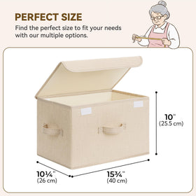 GRANNY SAYS large capacity box fits clothes, books, or toys.
