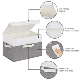 GRANNY SAYS faux linen material feels durable and odorless.
