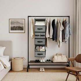GRANNY SAYS Hanging Closet Organizer with 5 removable drawers helps categorize clothes