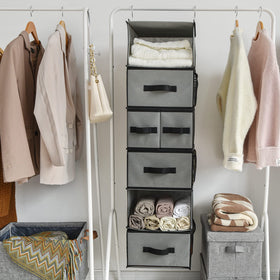 GRANNY SAYS Hanging Closet Organizer uses breathable fabric to help clothes stay fresh