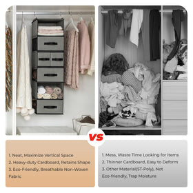 GRANNY SAYS Hanging Closet Organizer dimensions 12.25L x 13.75W x 42.5H and supports up to 30 lb