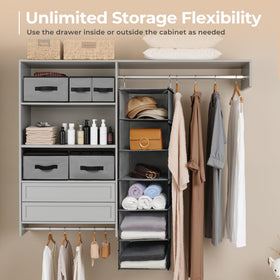 GRANNY SAYS Hanging Closet Organizer includes 2 metal hooks for stable hanging