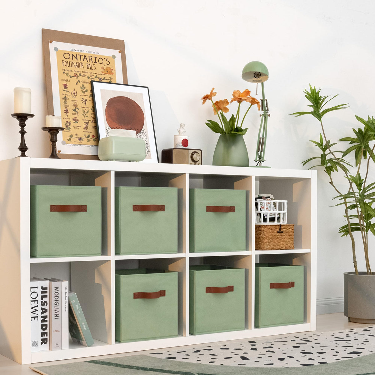 GRANNY SAYS non-woven fabric storage bin keeps items breathable and organized.