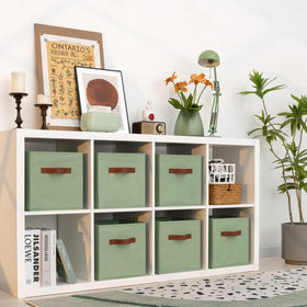 GRANNY SAYS non-woven fabric storage bin keeps items breathable and organized.
