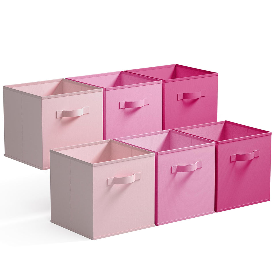 GRANNY SAYS pink gradient cube bin 11-inch on shelf for organized storage.