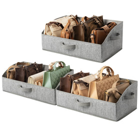 GRANNY SAYS purse organizer with angled front provides easy access on high shelves.