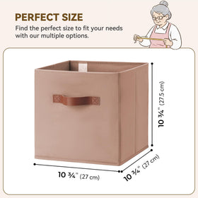 GRANNY SAYS reinforced cardboard base cube bin maintains upright shape.
