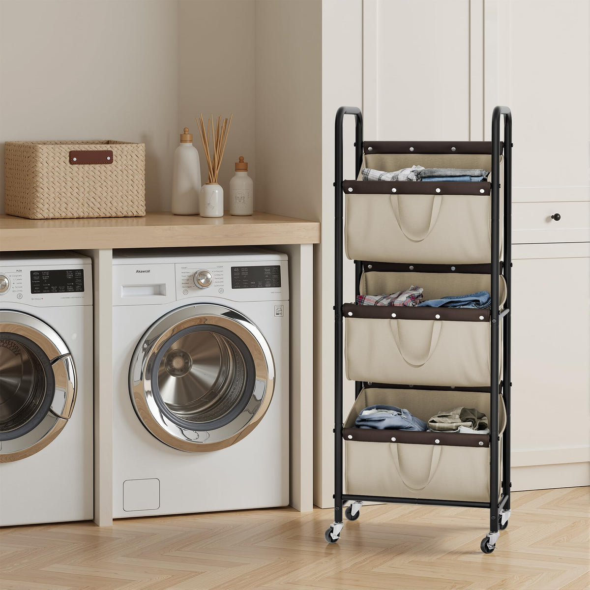 GRANNY SAYS vertical design saves floor space effectively.